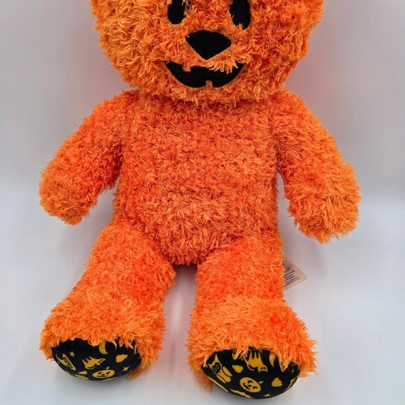 Build A Bear Jack O Lantern Pumpkin Light Up Halloween Stuffed Plush BAB Orange - Picture 6 of 11